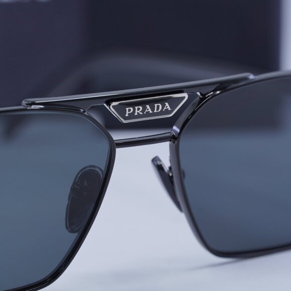Prada PR58YS 1AB5S0 Square Sunglasses – Black\Dark Grey - Picture 7 of 12